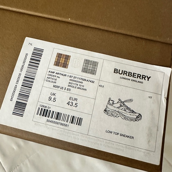 Burberry Arthur Monogram Print Black Bridle Brown - Picture 4 of 5